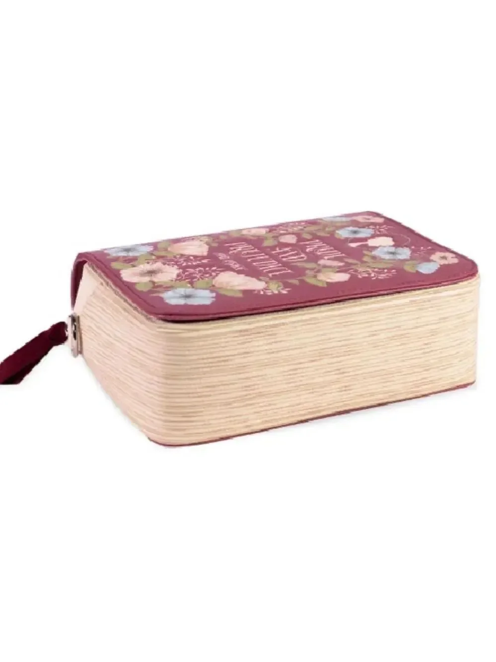 Steel Mill & Co. Ivory Burgundy Pride & Prejudice Book Club Crossbody Bag Purse